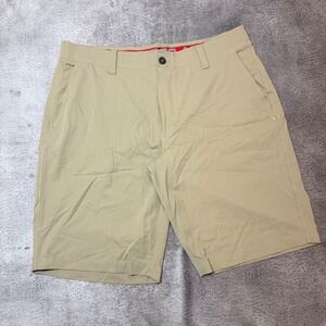 Golf Shorts Mens 38 Tan Under Armour HeatGear Loose Fit Khaki Performance